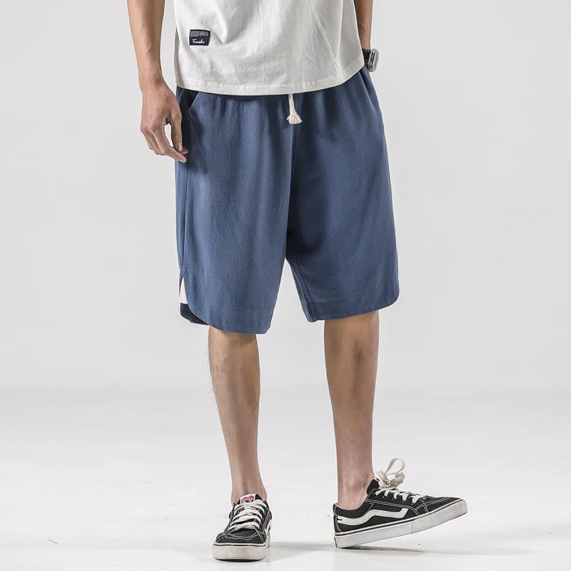 グレー パンツ リラックスシルエット ワイドショート