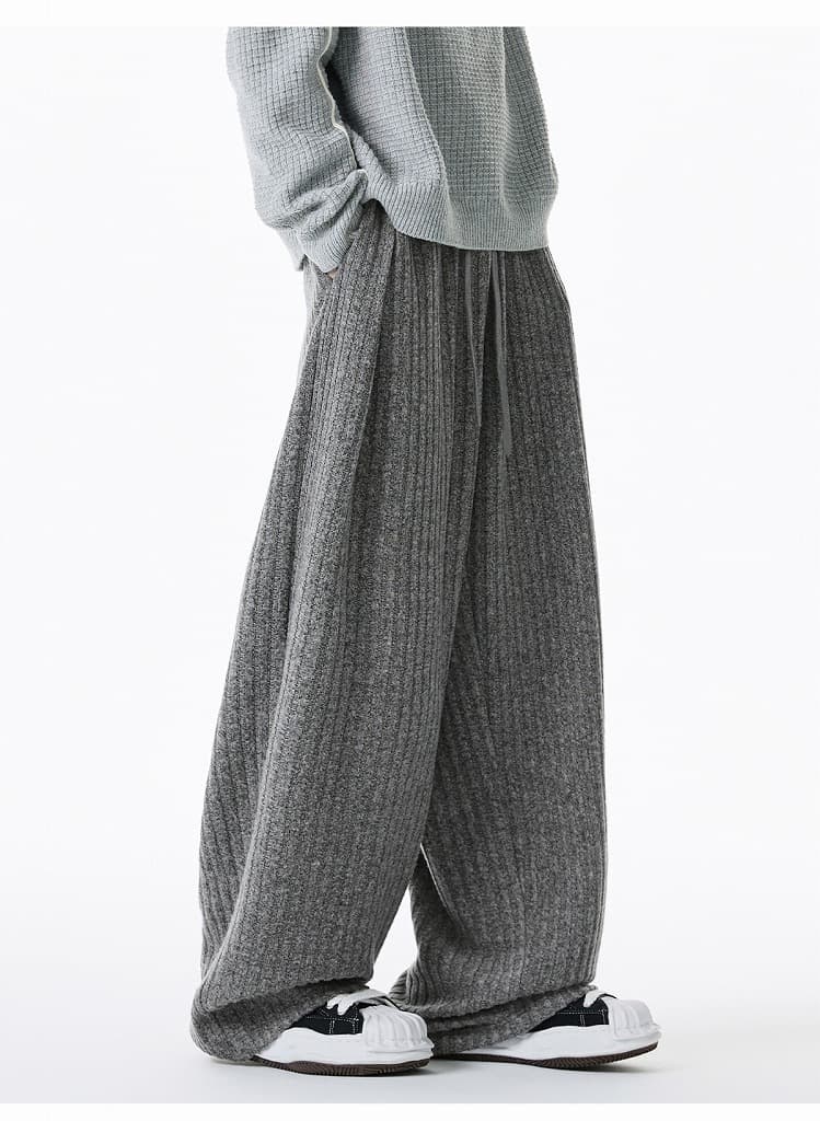 グレー パンツ メンズ タック入りワイドパンツ グレー 秋新作