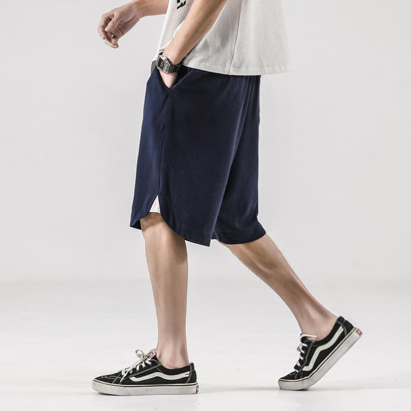 グレー パンツ リラックスシルエット ワイドショート