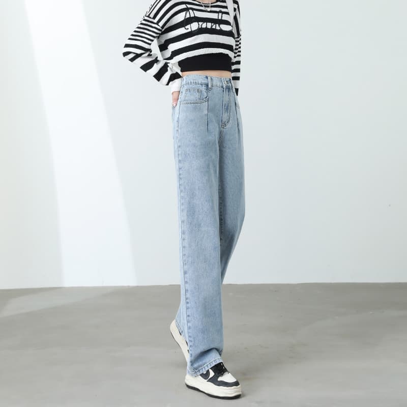 ワイドパンツ ゆったりシルエット デニムワイドパンツ