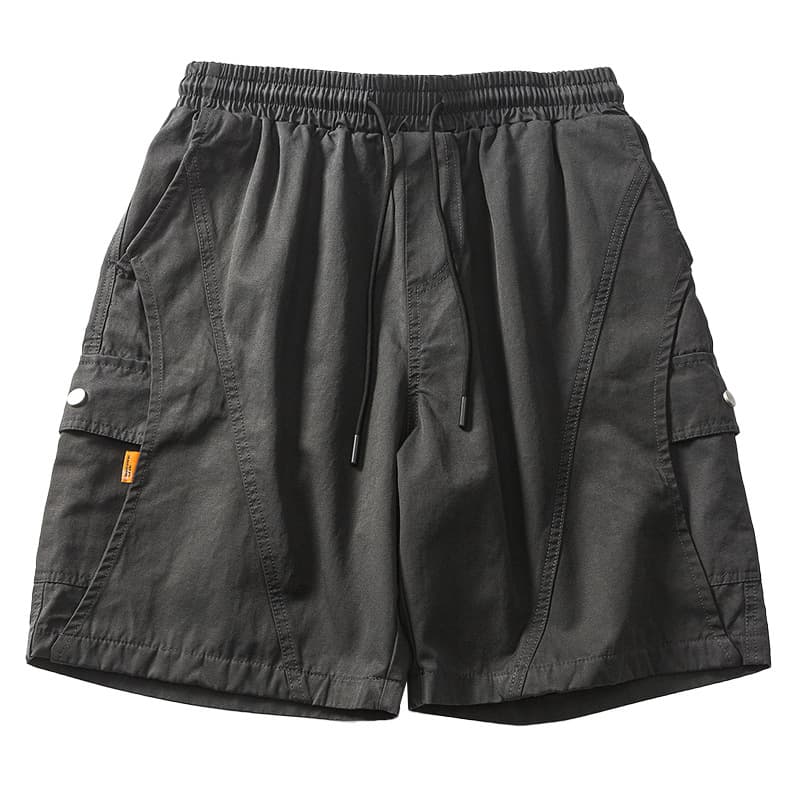 グレー パンツ リラックス カーゴ ショートパンツ